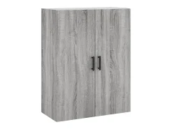 Aparador alto madera contrachapada gris sonoma 69,5x34x180 cm