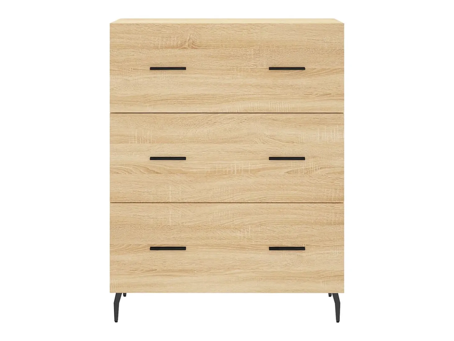 Aparador alto madera contrachapada color roble 69,5x34x180 cm