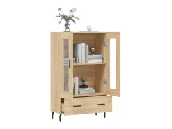Aparador alto madera de ingeniería roble Sonoma 69,5x31x115 cm ES68694