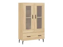 Aparador alto madera de ingeniería roble Sonoma 69,5x31x115 cm ES68694