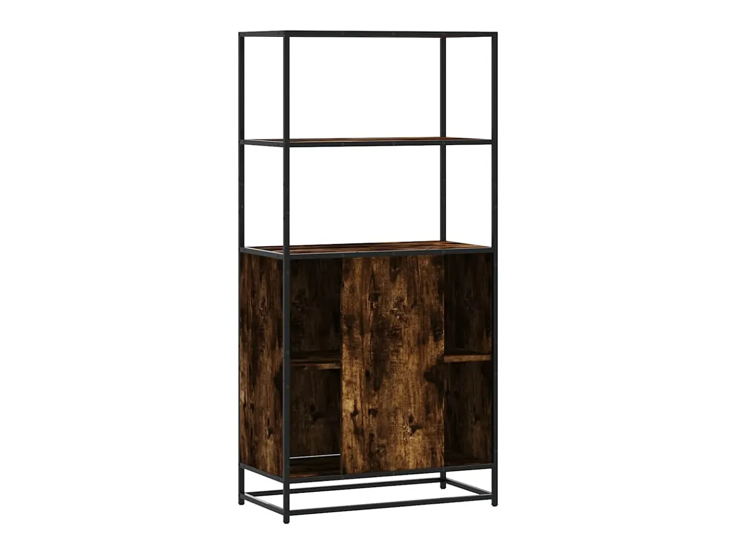 Aparador alto madera de ingeniería y metal 68x35x139 cm
