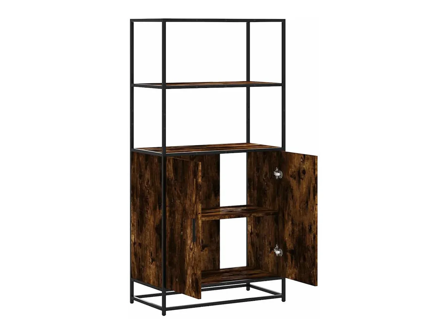 Aparador alto madera de ingeniería y metal 68x35x139 cm