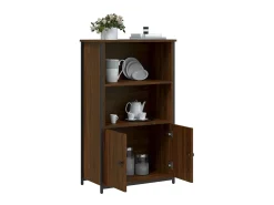 Aparador alto madera de ingeniería marrón roble 62x32x103,5 cm ES46502