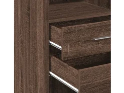 Aparador alto madera de ingeniería marrón roble 45x42,5x124 cm