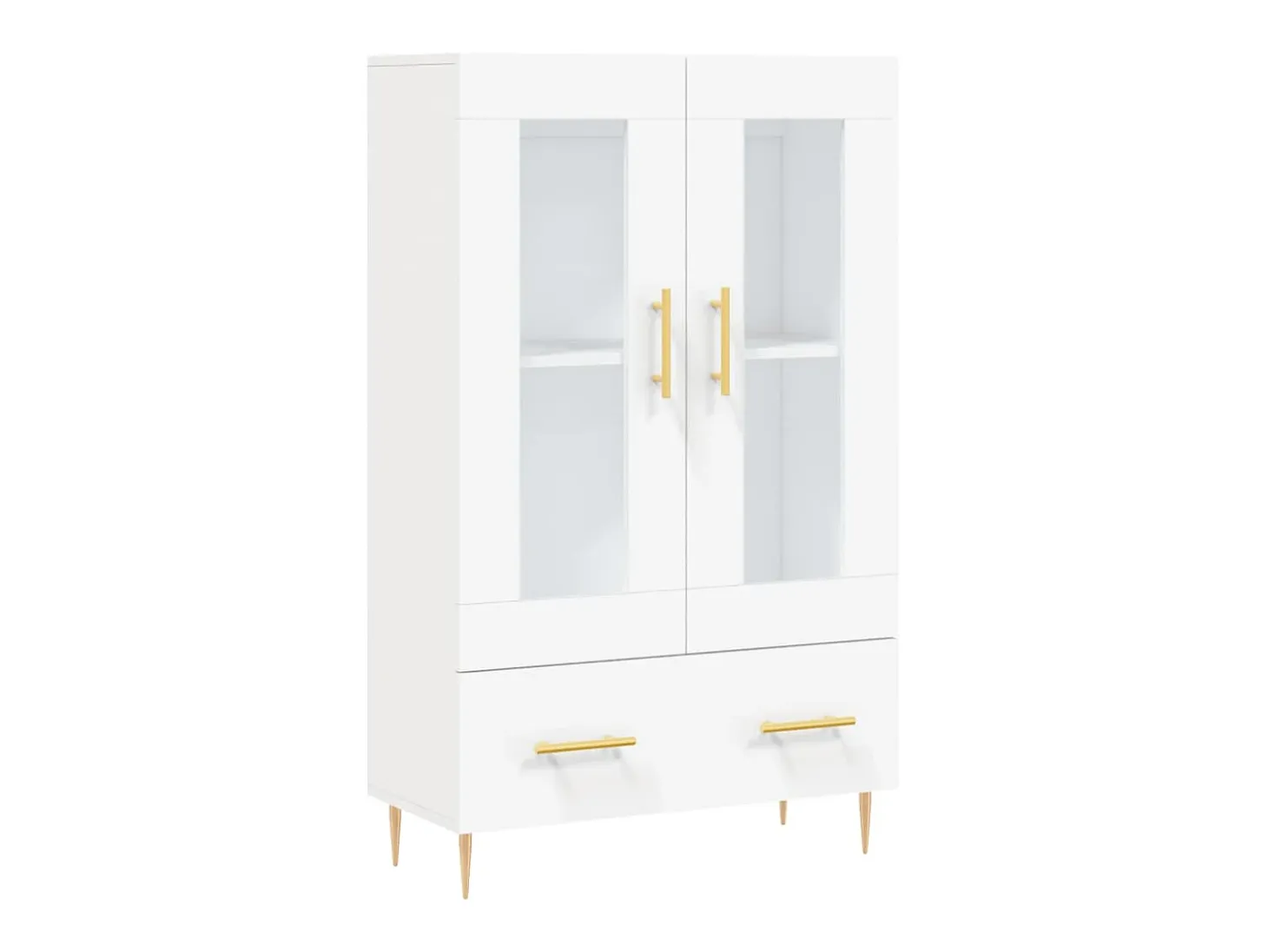 Aparador alto madera de ingeniería blanco 69,5x31x115 cm ES30730
