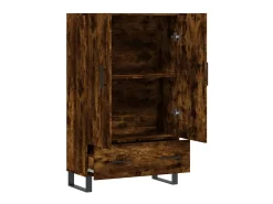 Aparador alto madera de ingeniería roble ahumado 69,5x31x115 cm ES27669