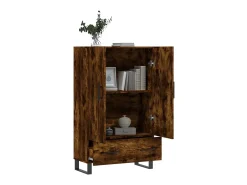 Aparador alto madera de ingeniería roble ahumado 69,5x31x115 cm ES27669
