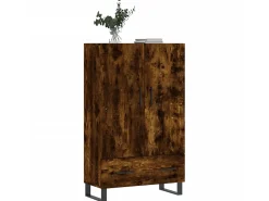Aparador alto madera de ingeniería roble ahumado 69,5x31x115 cm ES27669