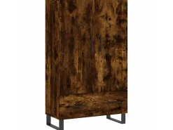 Aparador alto madera de ingeniería roble ahumado 69,5x31x115 cm ES27669