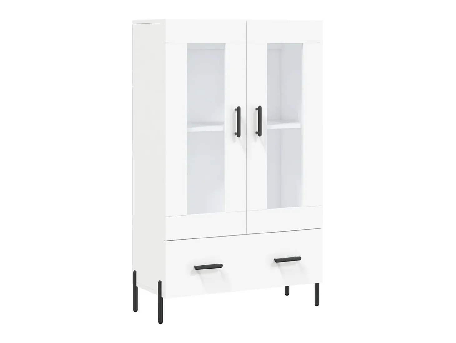 Aparador alto madera de ingeniería blanco 69,5x31x115 cm ES11959