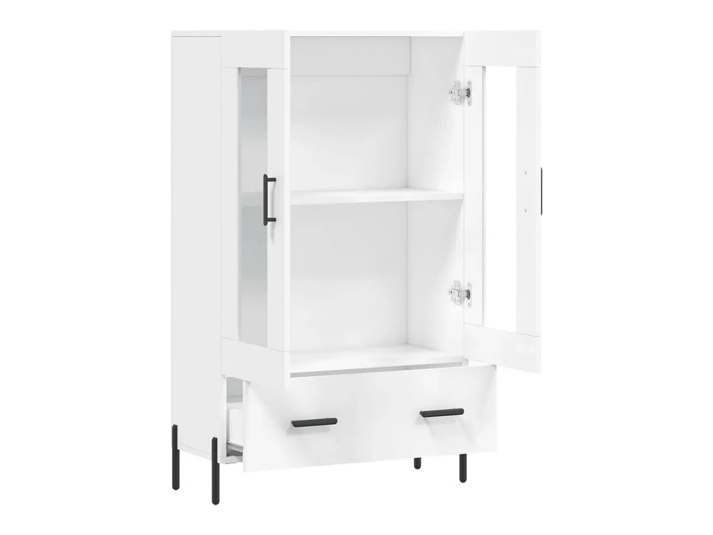 Aparador alto madera de ingeniería blanco 69,5x31x115 cm ES11959