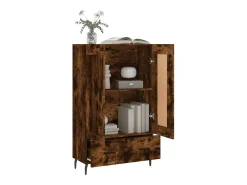 Aparador alto madera de ingeniería roble ahumado 69,5x31x115 cm ES28862