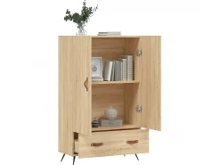 Aparador alto madera de ingeniería roble Sonoma 69,5x31x115 cm ES28495