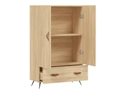 Aparador alto madera de ingeniería roble Sonoma 69,5x31x115 cm ES28495