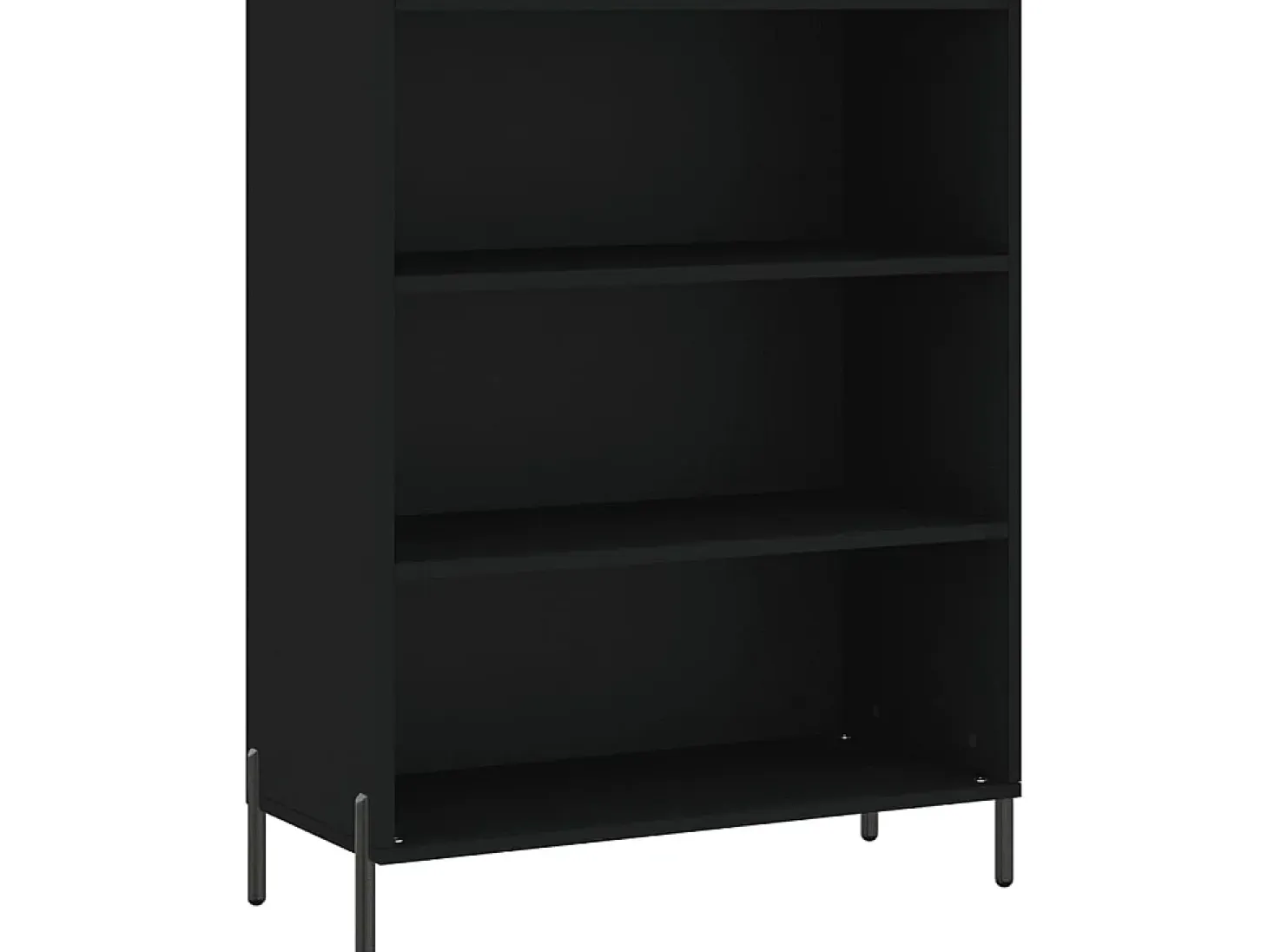 Aparador alto madera de ingeniería negro 69,5x32,5x180 cm ES176494