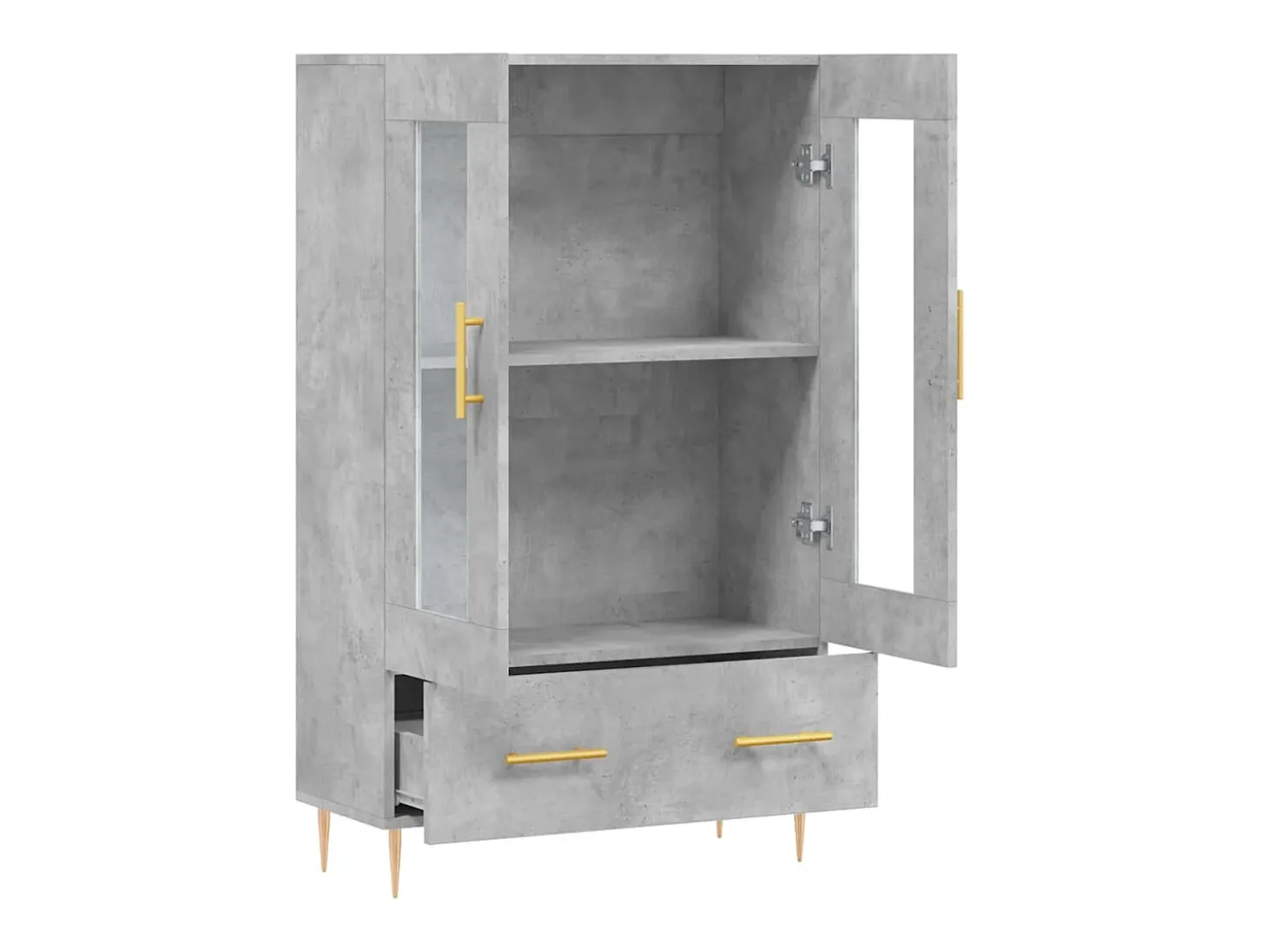 Aparador alto madera de ingeniería gris hormigón 69,5x31x115 cm ES14025