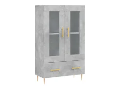 Aparador alto madera de ingeniería gris hormigón 69,5x31x115 cm ES14025