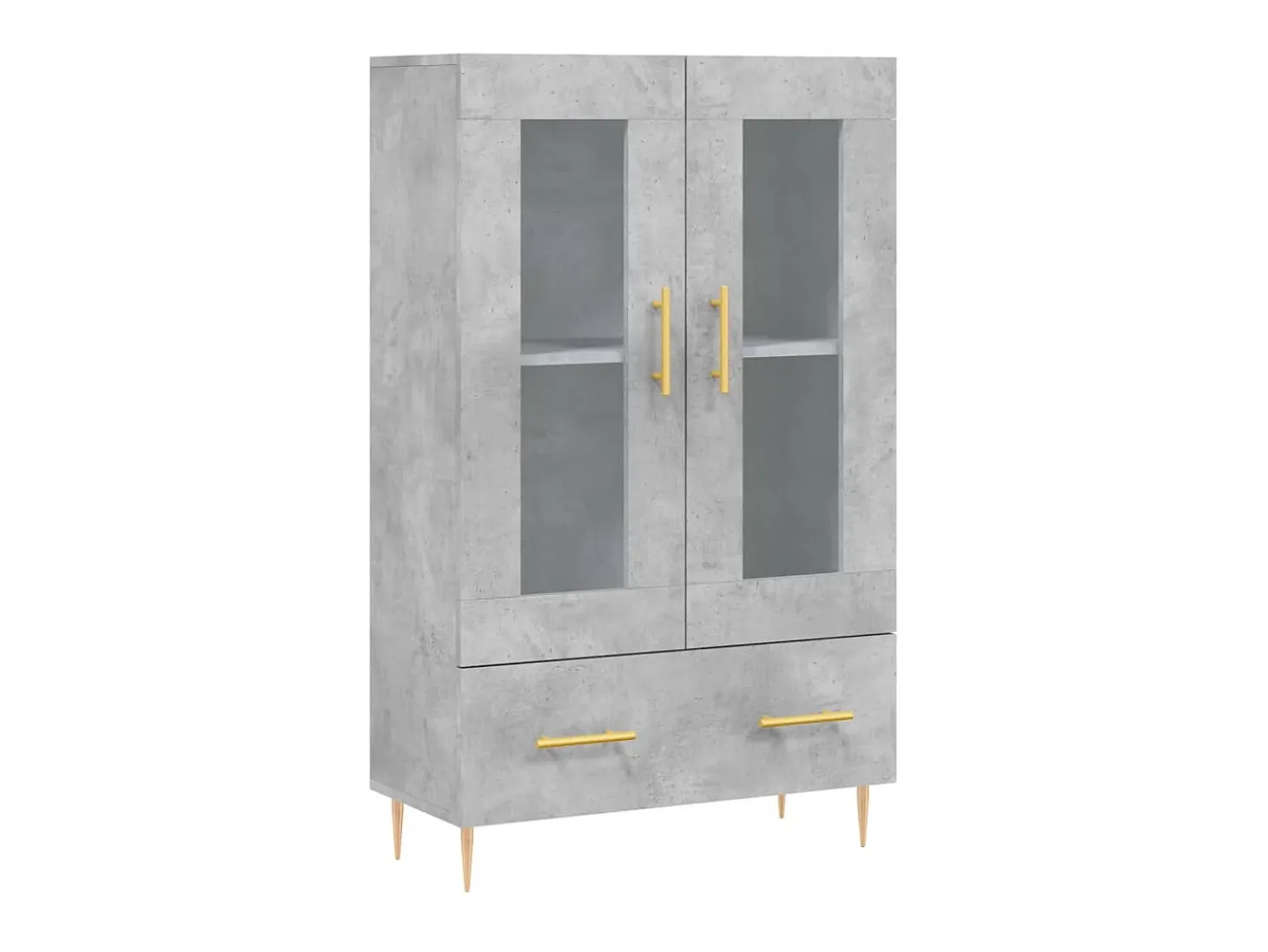 Aparador alto madera de ingeniería gris hormigón 69,5x31x115 cm ES14025