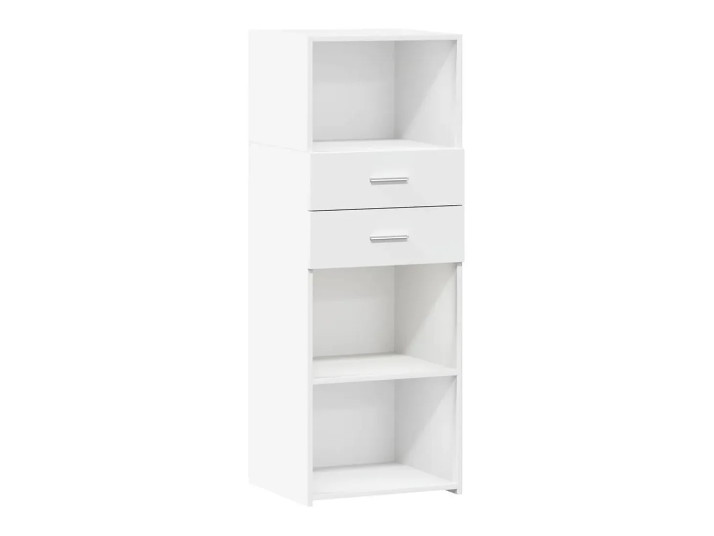Aparador alto madera de ingeniería blanco 45x42,5x124 cm