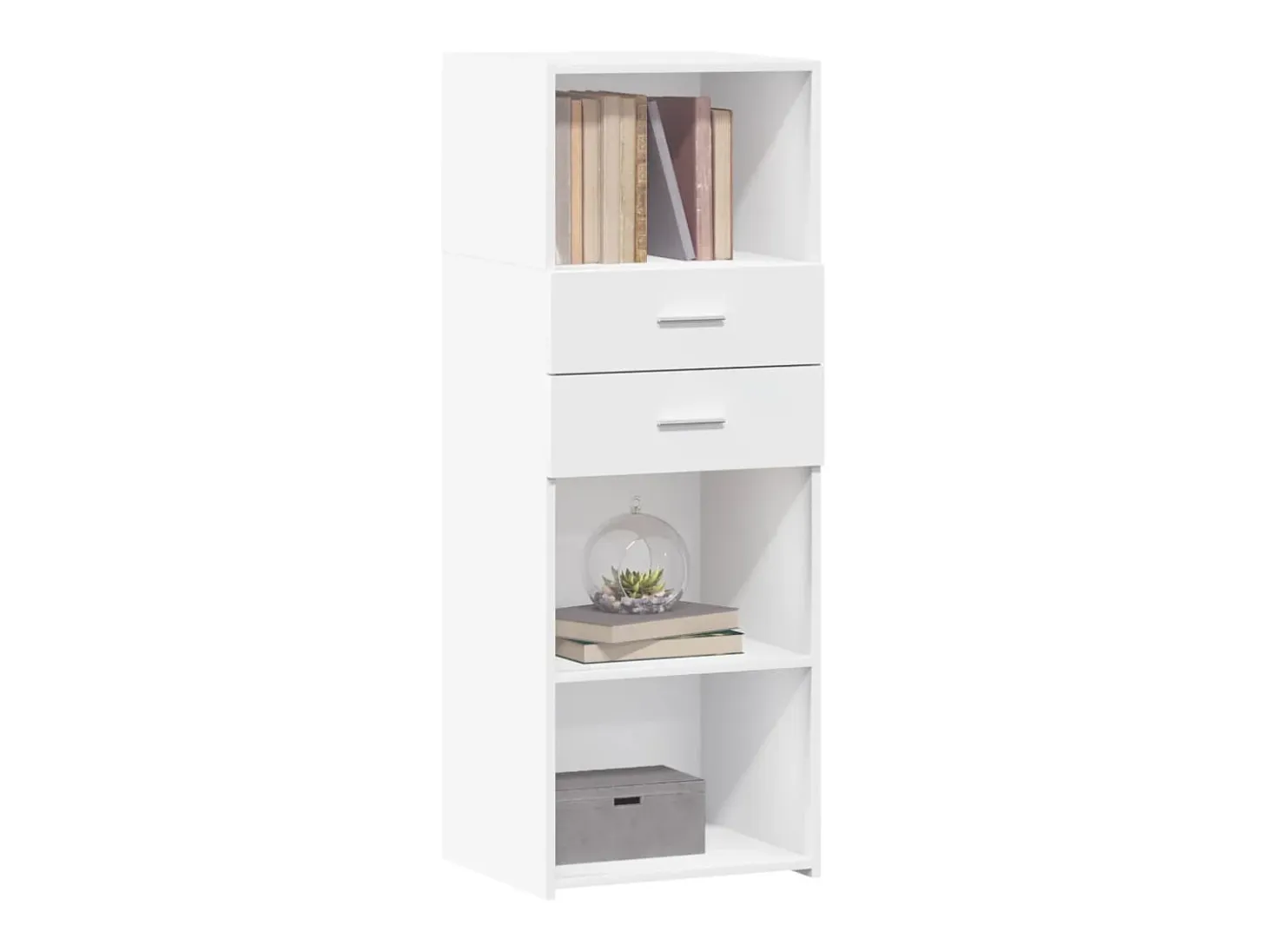 Aparador alto madera de ingeniería blanco 45x42,5x124 cm