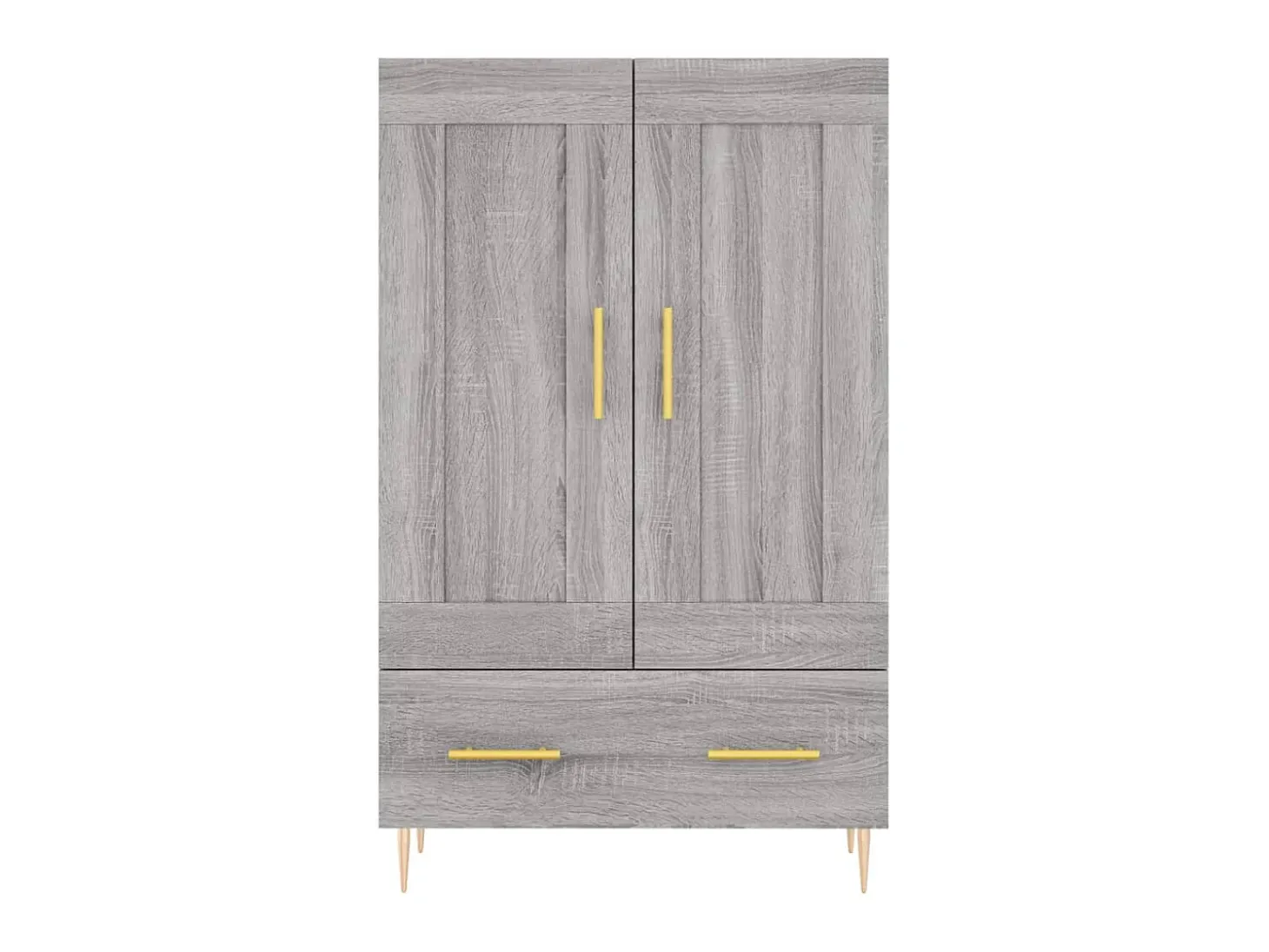 Aparador alto madera de ingeniería gris Sonoma 69,5x31x115 cm ES35545