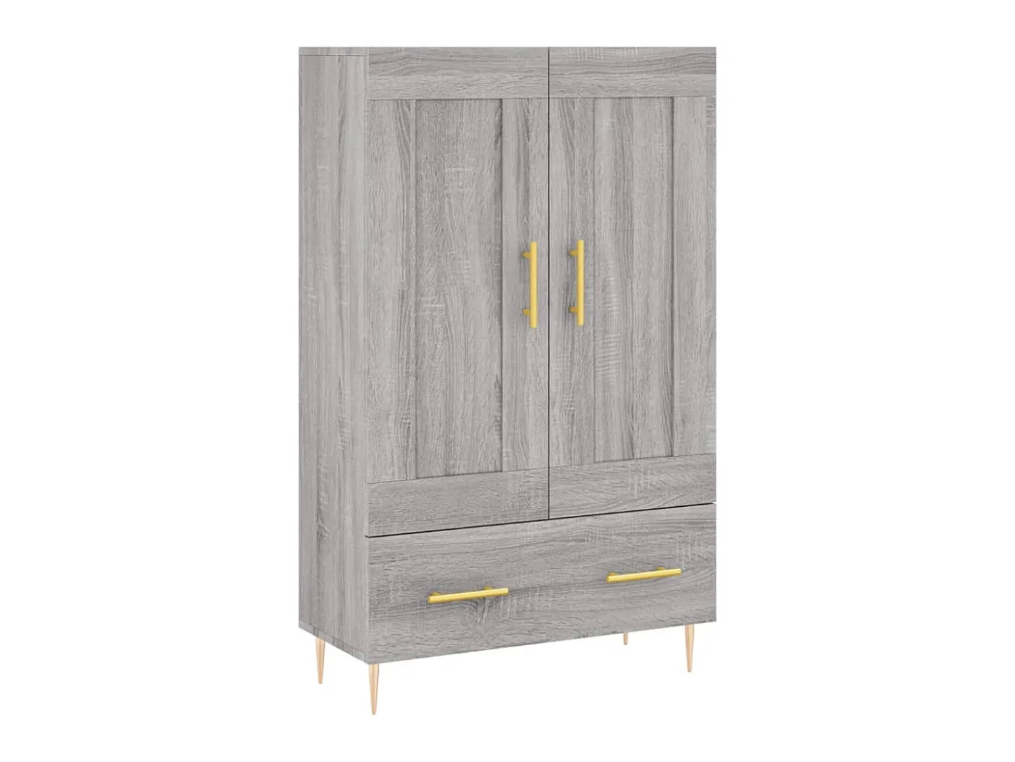 Aparador alto madera de ingeniería gris Sonoma 69,5x31x115 cm ES35545