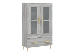 Aparador alto madera de ingeniería gris Sonoma 69,5x31x115 cm ES20722