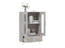 Aparador alto madera de ingeniería gris Sonoma 69,5x31x115 cm ES20722