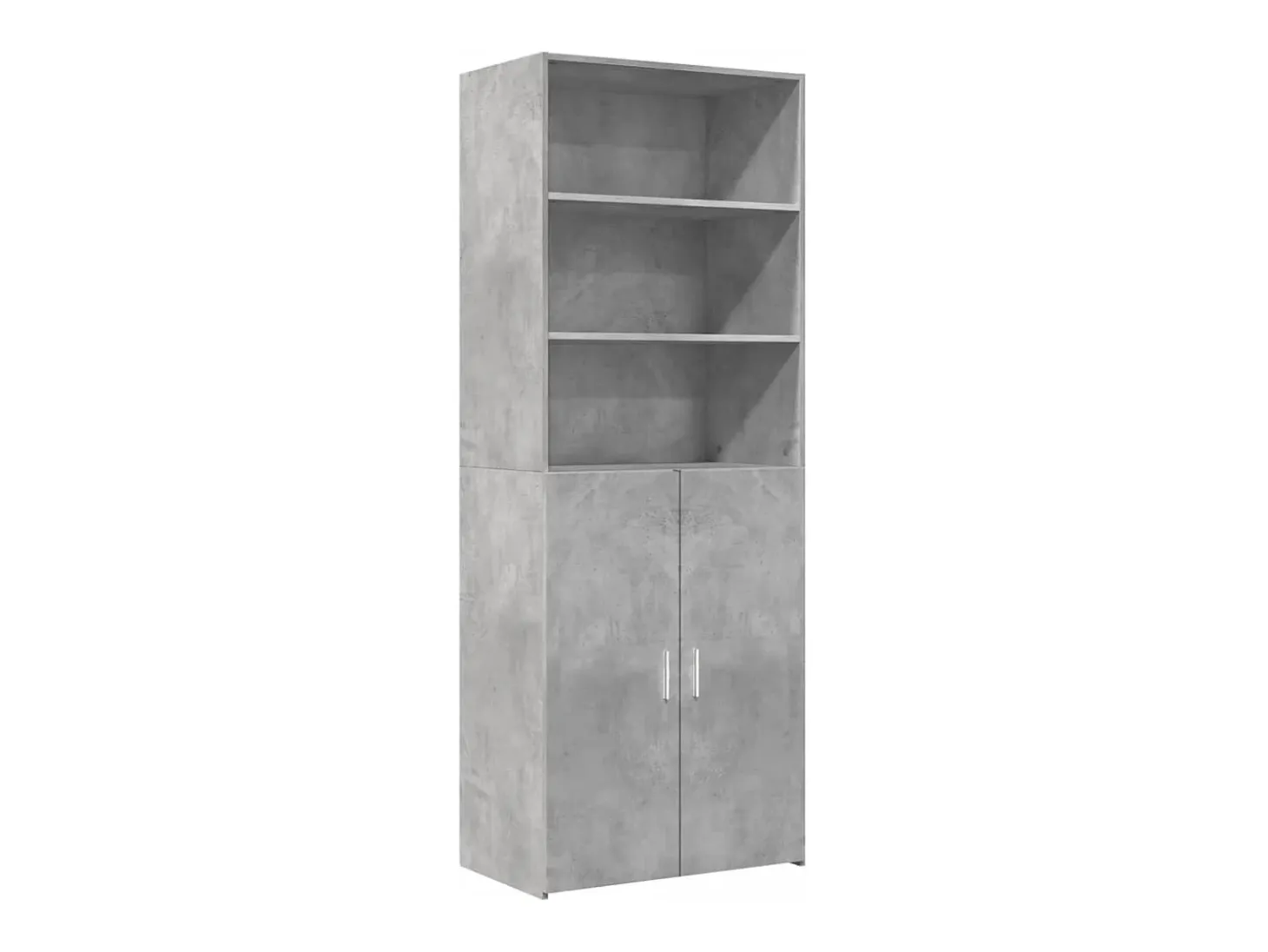 Aparador alto madera de ingeniería gris hormigón 70x42,5x185 cm