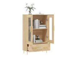 Aparador alto madera de ingeniería roble Sonoma 69,5x31x115 cm ES94253