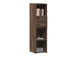 Aparador alto madera de ingeniería marrón roble 30x42,5x124 cm