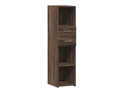 Aparador alto madera de ingeniería marrón roble 30x42,5x124 cm