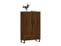 Aparador alto madera de ingeniería roble marrón 69,5x31x115 cm ES22088