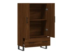 Aparador alto madera de ingeniería roble marrón 69,5x31x115 cm ES22088