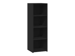 Aparador alto madera de ingeniería negro 40x41x124 cm