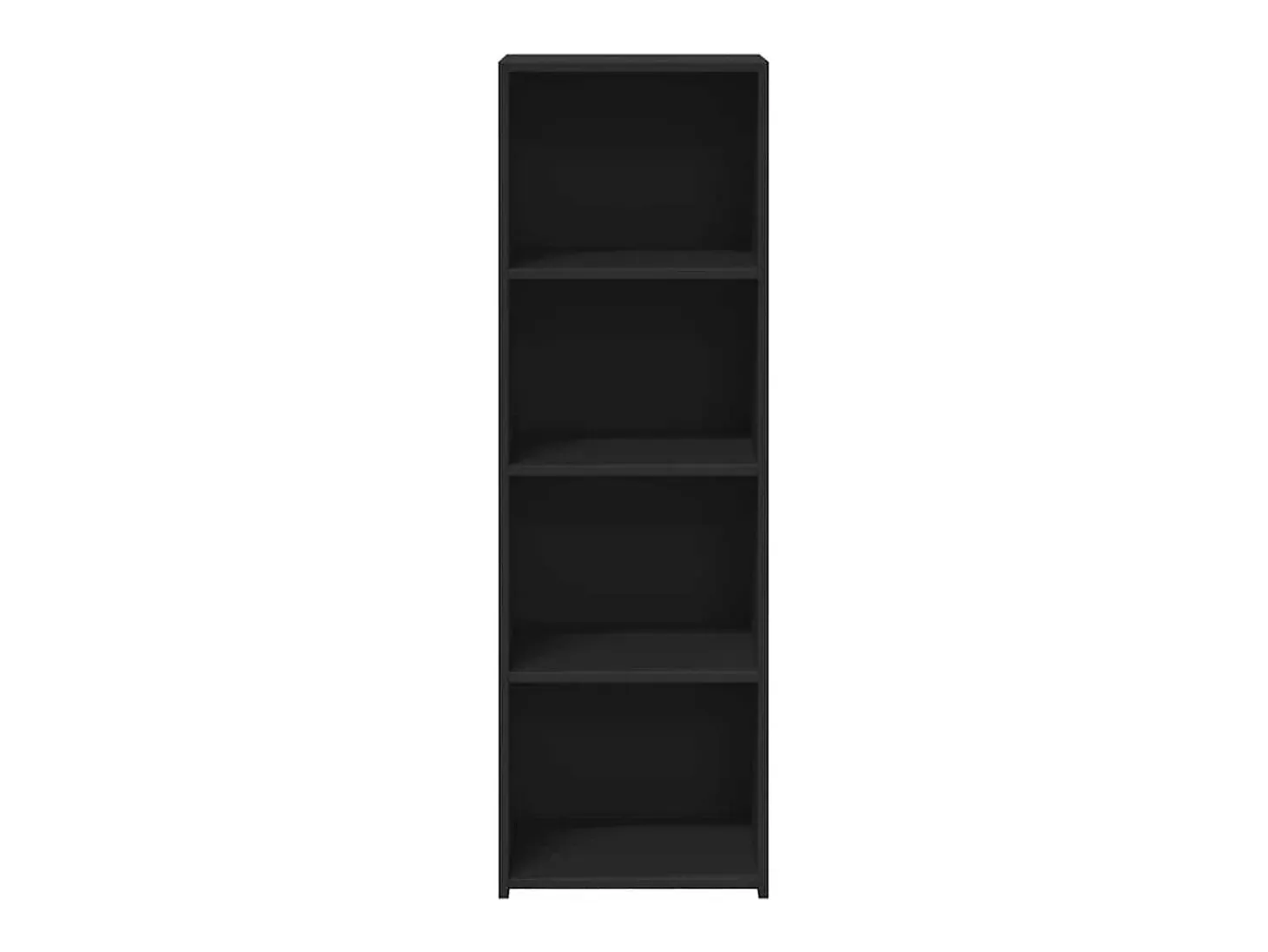 Aparador alto madera de ingeniería negro 40x41x124 cm