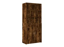 Aparador alto madera de ingeniería roble ahumado 80x42,5x249 cm