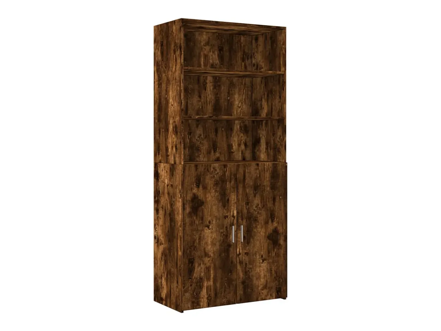 Aparador alto madera de ingeniería roble ahumado 80x42,5x249 cm