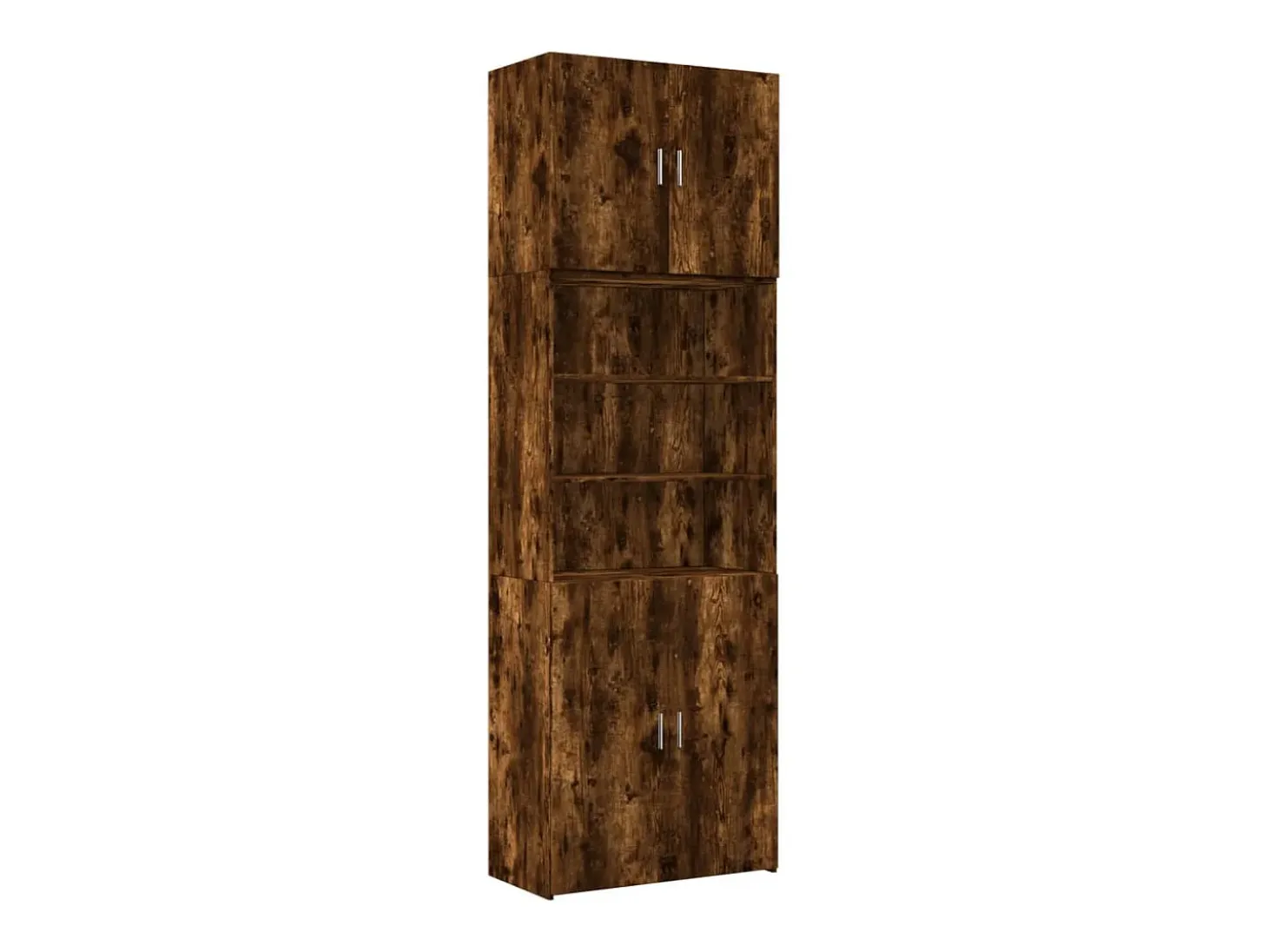 Aparador alto madera de ingeniería roble ahumado 80x42,5x249 cm