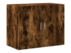 Aparador alto madera de ingeniería roble ahumado 80x42,5x249 cm