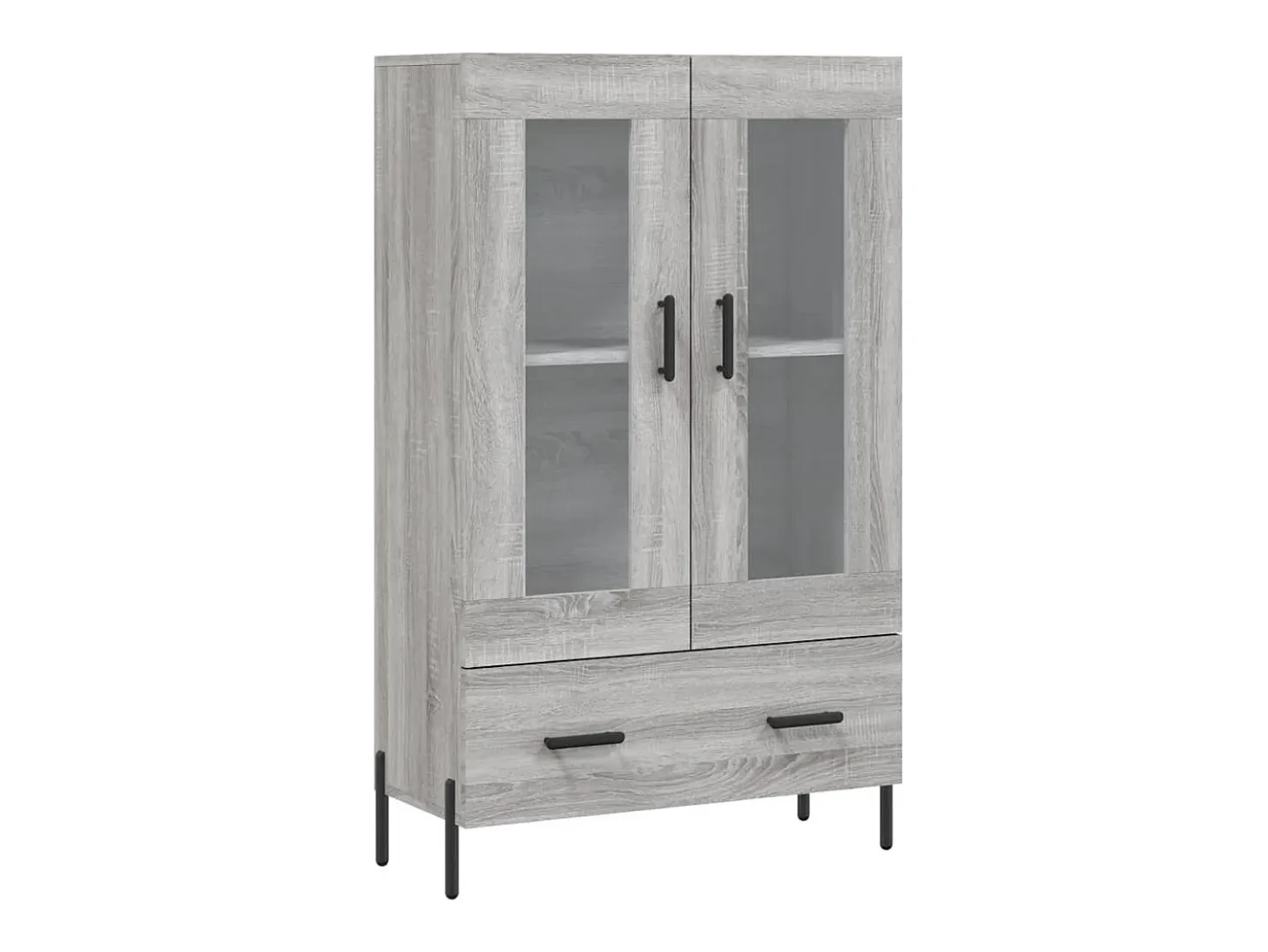 Aparador alto madera de ingeniería gris Sonoma 69,5x31x115 cm ES14974