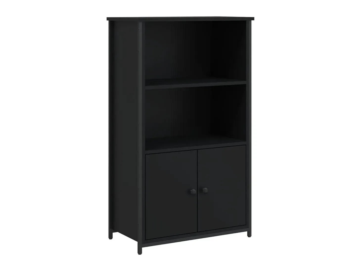Aparador alto madera de ingeniería negro 62x32x103,5 cm ES64576