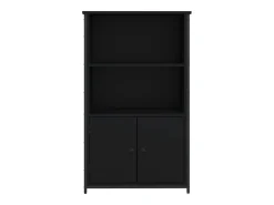 Aparador alto madera de ingeniería negro 62x32x103,5 cm ES64576