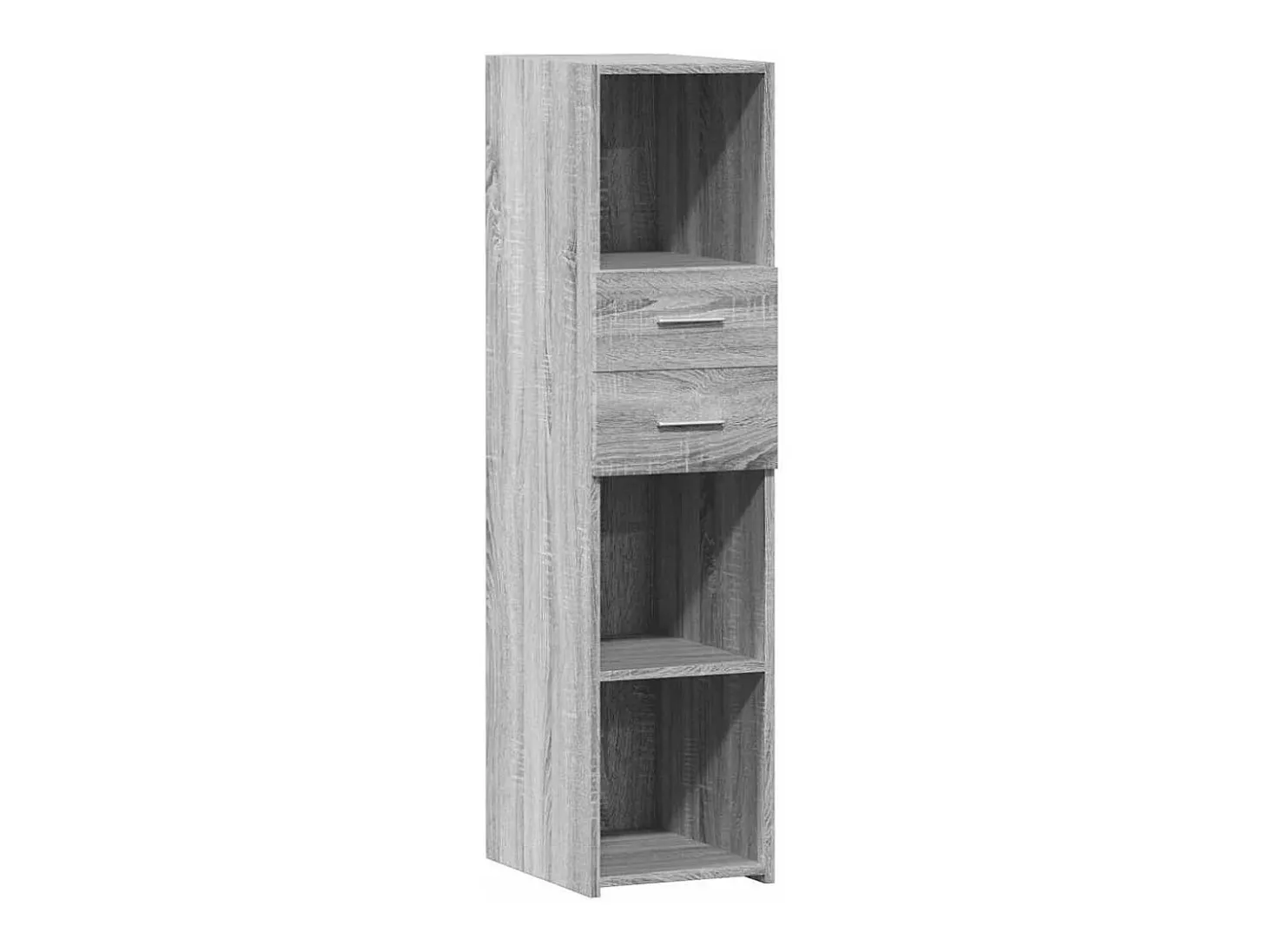 Aparador alto madera de ingeniería gris Sonoma 30x42,5x124 cm