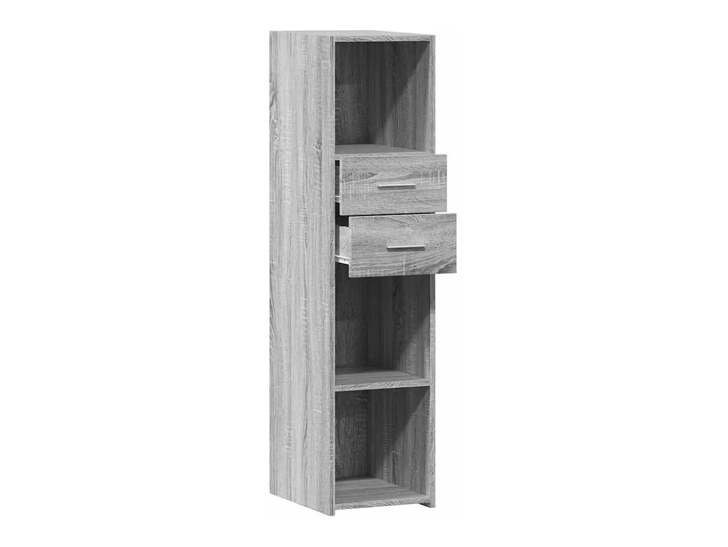 Aparador alto madera de ingeniería gris Sonoma 30x42,5x124 cm