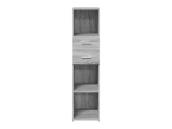 Aparador alto madera de ingeniería gris Sonoma 30x42,5x124 cm