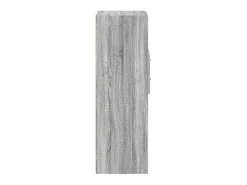 Aparador alto madera de ingeniería gris Sonoma 30x42,5x124 cm