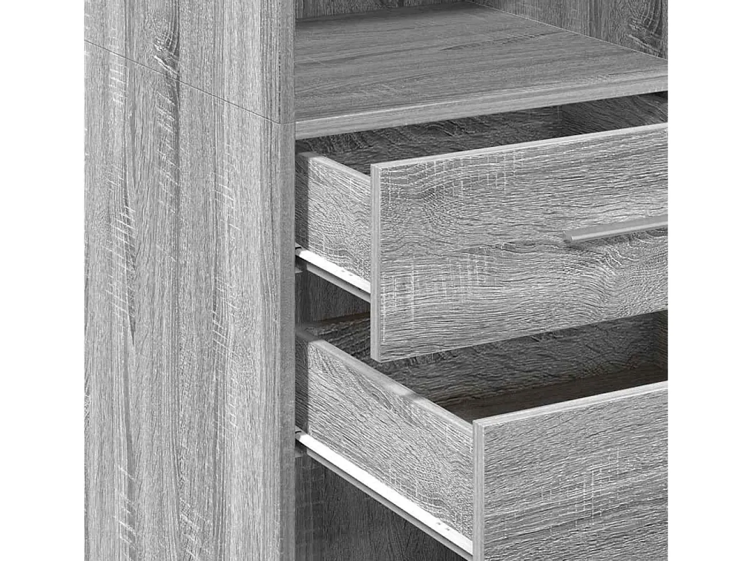 Aparador alto madera de ingeniería gris Sonoma 30x42,5x124 cm