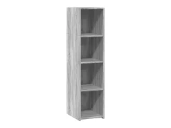 Aparador alto madera de ingeniería gris Sonoma 30x41x124 cm