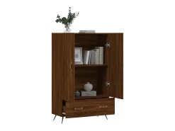 Aparador alto madera de ingeniería roble marrón 69,5x31x115 cm